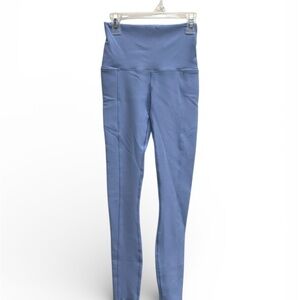 NEW CALIA by Carrie Underwood Blue Leggings Pockets on Legs Ribbed Sz XXS